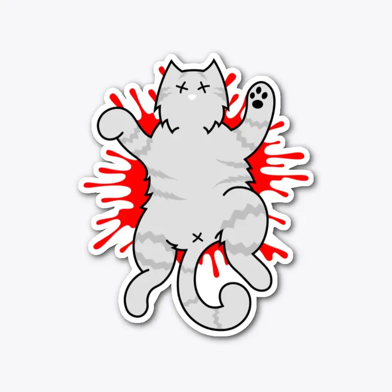 "CAT SPLAT!" Decal